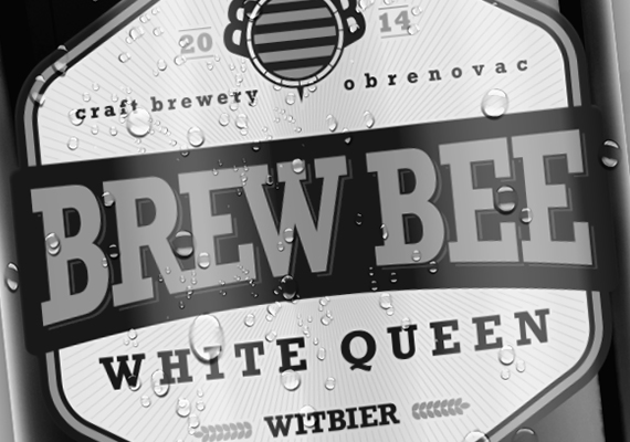 Beer label design for Witbier from Brew Bee craft brewery, located in town of Obrenovac, Serbia. Established in 2014.